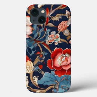 Intricate Flower Design iPhone 13 Fodral
