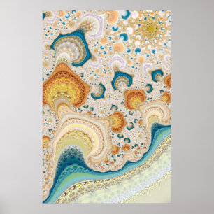 Intricate Fractal Mönster Poster