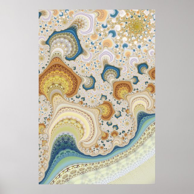 Intricate Fractal Mönster Poster (Framsidan)