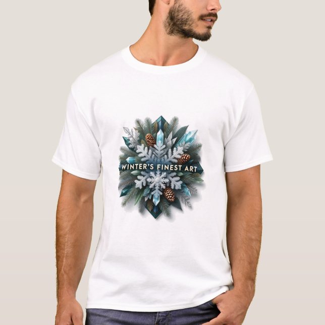 Intricate Frozen Evergreen T-Shirt (Framsida)