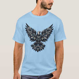 Intricate Geometric Eagle Majesty Design T Shirt