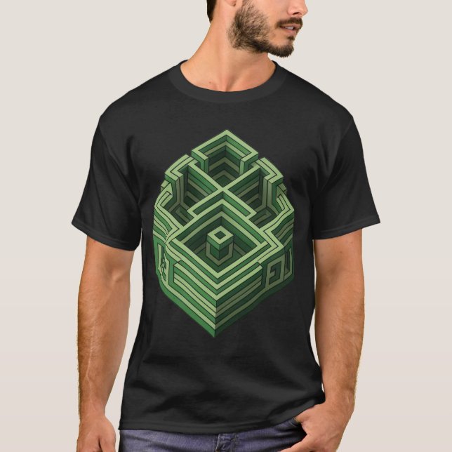 Intricate Geometric Maze T Shirt (Framsida)
