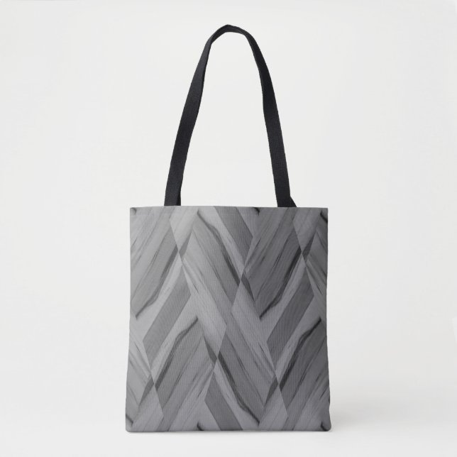 Intricate Grått Marble Mönster Tote Bag Tygkasse (Framsida)
