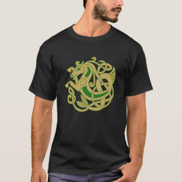 Intricate Guld Celtic Horse T Shirt