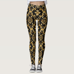 Intricate Guld Mönster Leggings