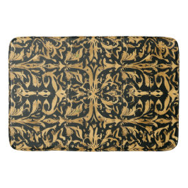 Intricate Guld Ornamental Mönster Badrumsmatta