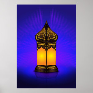 Intricate Islamic Golv Lamp Poster