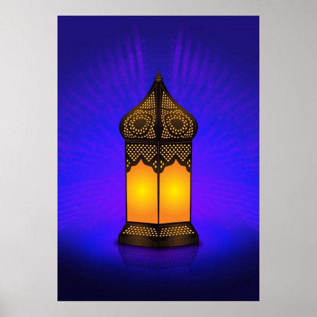 Intricate Islamic Golv Lamp Poster (Framsidan)