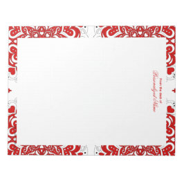 Intricate Kärlek Notes - Anteckningsblocket Red Un Anteckningsblock