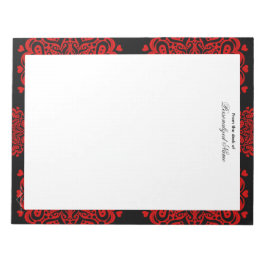 Intricate Kärlek Notes - Anteckningsblocket Svart Anteckningsblock