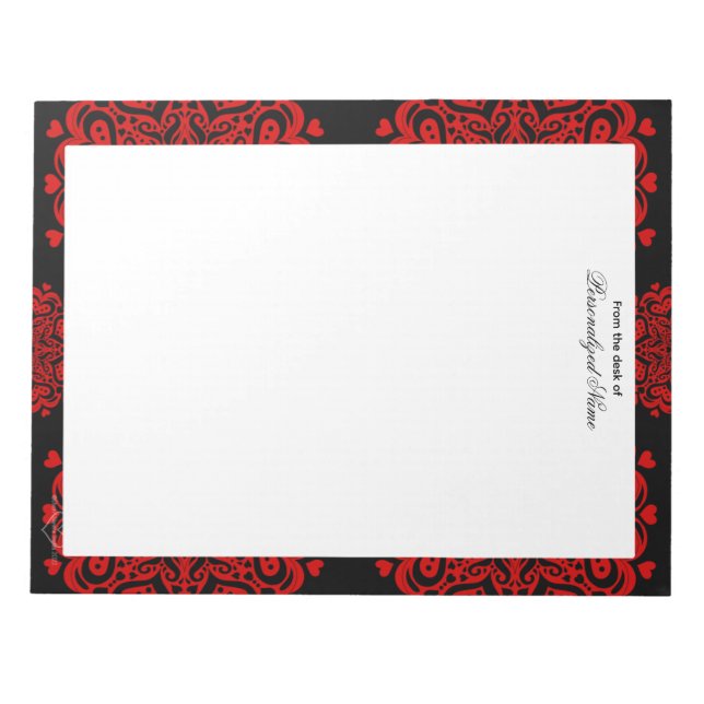 Intricate Kärlek Notes - Anteckningsblocket Svart  Anteckningsblock (Framsida)