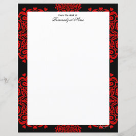 Intricate Kärlek Notes - svart, oskyddat Pappra La