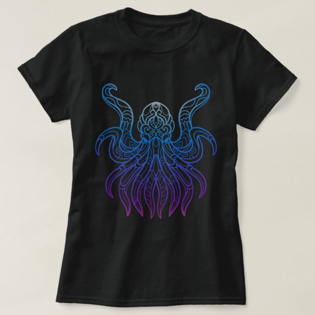 Intricate Kraken T Shirt (Design framsida)