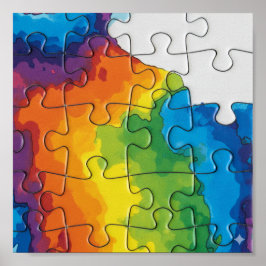 Intricate Makro: Jigszle Puzzle Interlocking Art Poster
