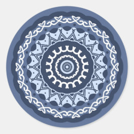 Intricate Mandala Design-dekal Runt Klistermärke