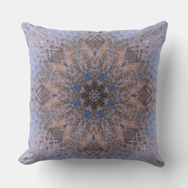 Intricate Mandala Lavender och Dusty Clay Boho Kudde (Framsida)