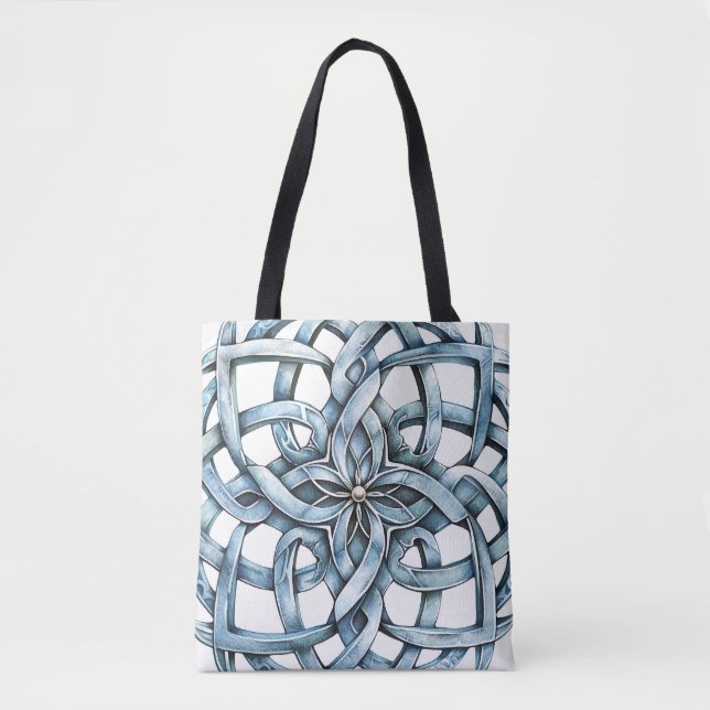 Intricate Mandala Print Design Tote Bag Tygkasse (Framsida)