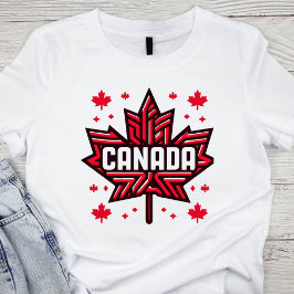 Intricate Maple Löv Canada T-Shirt