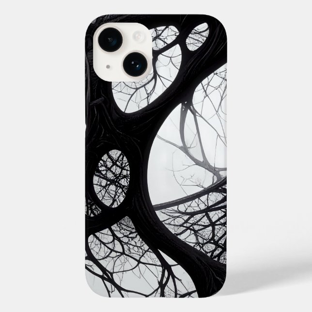 Intricate Mörk Organic Roots Mönster Fodral (Baksida)