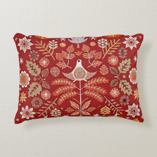 Intricate Nordic Embroized Dekorativ kudde Cover