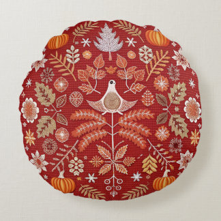 Intricate Nordic Embroized Dekorativ kudde Cover