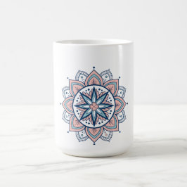 Intricate Pastel Blommigt Mandala Kaffemugg