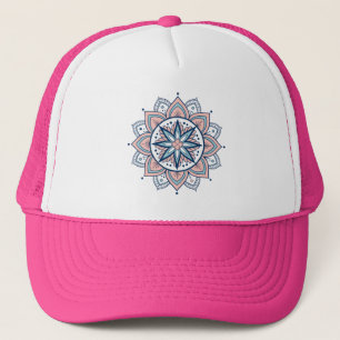 Intricate Pastel Blommigt Mandala Keps