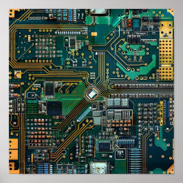 Intricate PCB Mönster Poster