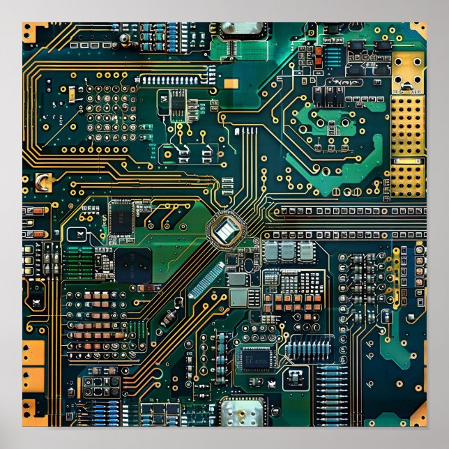 Intricate PCB Mönster Poster (Framsidan)
