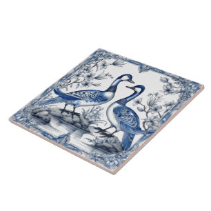 Intricate Rustic Indigo Azulejo-plattor med Ankor Kakelplatta