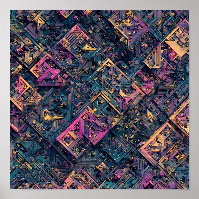 Intricate Seamless Detail: Micro-Fractal Circuit Poster (Framsidan)