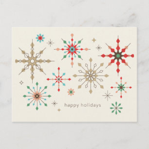 Intricate Snowflake Mönster Helg Vykort
