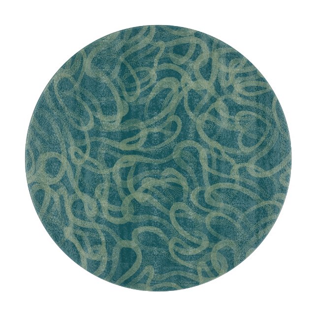 Intricate stippad struktur, turkos abstrakt pat (Framsidan)