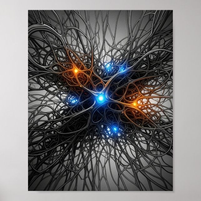 Intricera utskrift av Neural Network Poster (Framsidan)