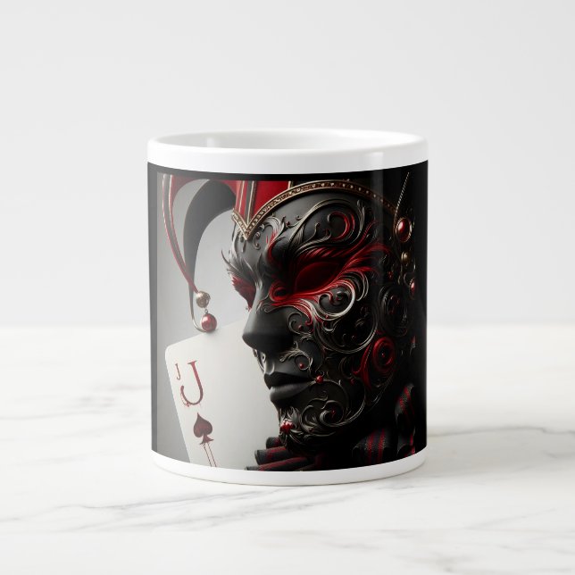Intriguerande Jack av Spades maskkaffe Mugg | Harl Jumbo Mugg (Framsidan)