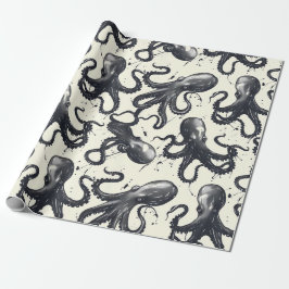 Intriguering av Octopi Wrapping Papper Presentpapper