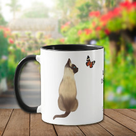 Intriguering Life Siamese Cat Butterfly Mugg