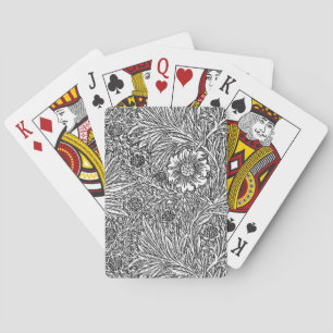 Intrikå Blommigt design i svartvitt Casinokort