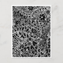 Intrikat blommotiv och hjärtan