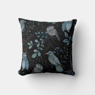 Intrikat blommotiv och paisley-mönster kudde