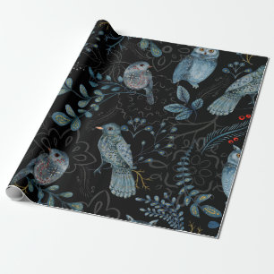 Intrikat blommotiv och paisley-mönster presentpapper