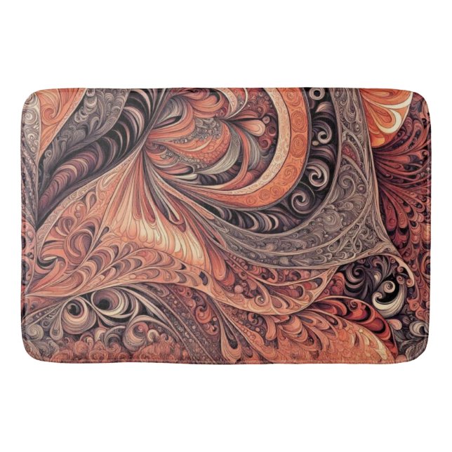 Intrikat Boho Mandala Badrumsmattor (Framsidan)