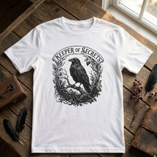 Intrikat gotisk kråskrift Konst för mörk akademi T Shirt