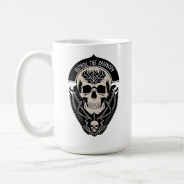 Intrikat gotisk skalleillustration kaffemugg