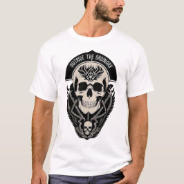 Intrikat gotisk skalleillustration t shirt