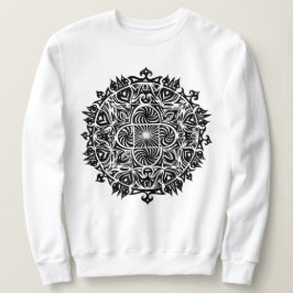 Intrikat Hypnotisk Mandala Konst T Shirt