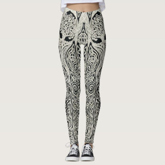 Intrikat keltiskt träd-designgnidd av livets knuta leggings