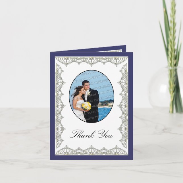 Intrikat kunglig tiara-kant Foto Tack-kort Tack Kort (Framsida)