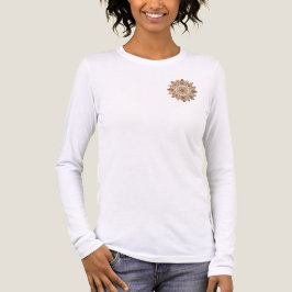 Intrikat Mandala Blommotiv i Bruna Nyanser Konst T Shirt