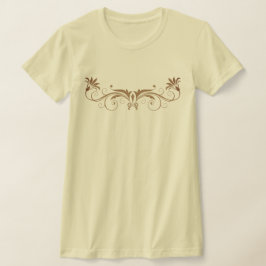 Intrikat Ornamentalt Blommigt Avdelare Virveldesig T Shirt